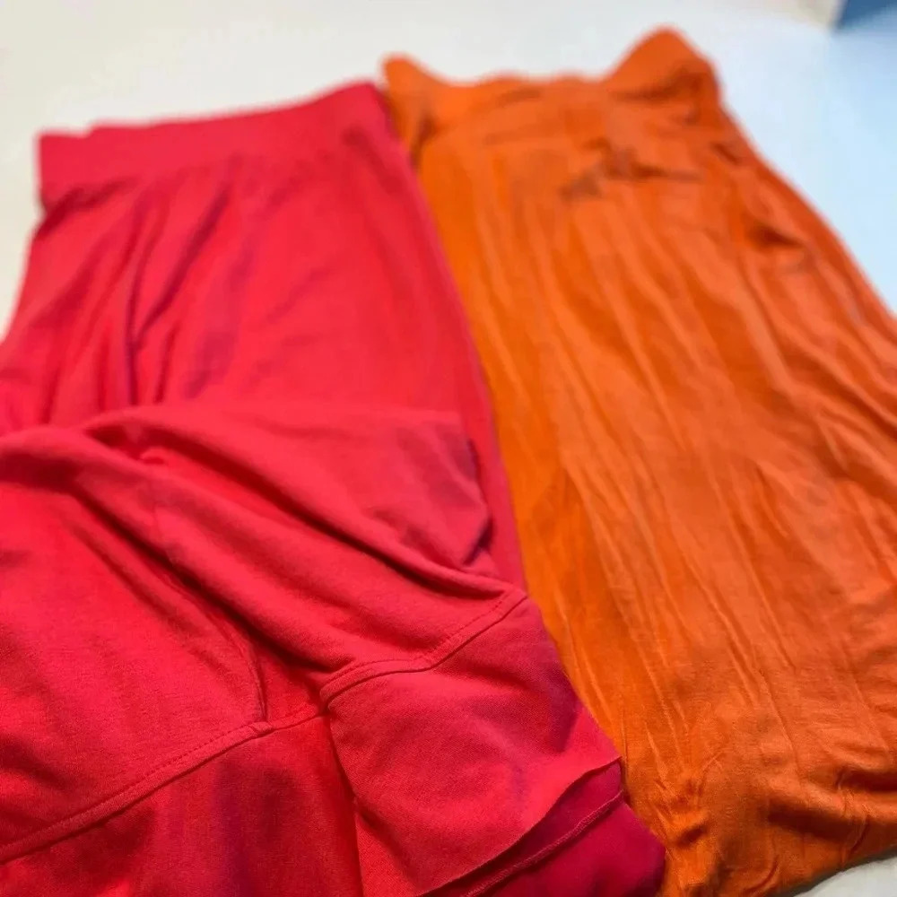 Women’s high low skirts. Giuliana skirt. Pink wrap ruffle lined pencil skirt. - Picture 3 of 16